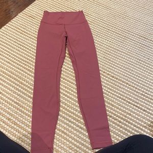 Size 4 full length pink lulu leggings